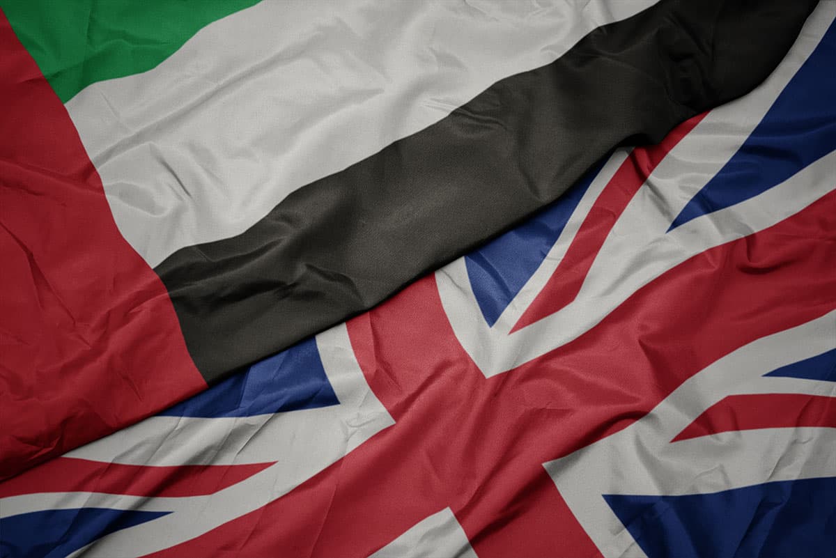 UAE & UK Flag