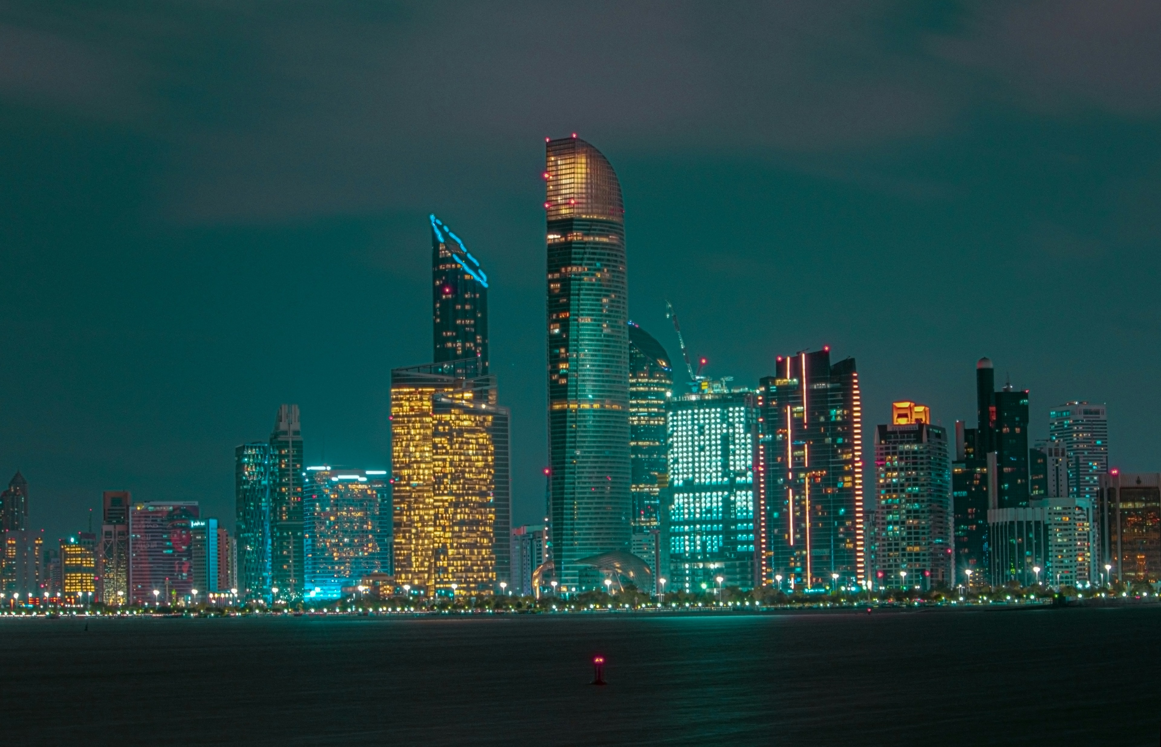 Abu Dhabi Corniche Night Time
